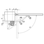 Kit bras articulés 24v BL3924 CARDIN Réf : KTBL3924MCB