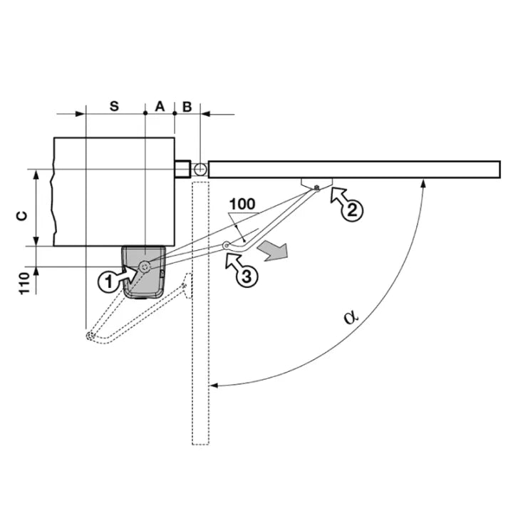Kit bras articulés 24v BL3924 CARDIN Réf : KTBL3924MCB